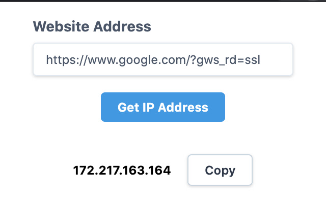 IP Address of the website chrome谷歌浏览器插件_扩展第1张截图