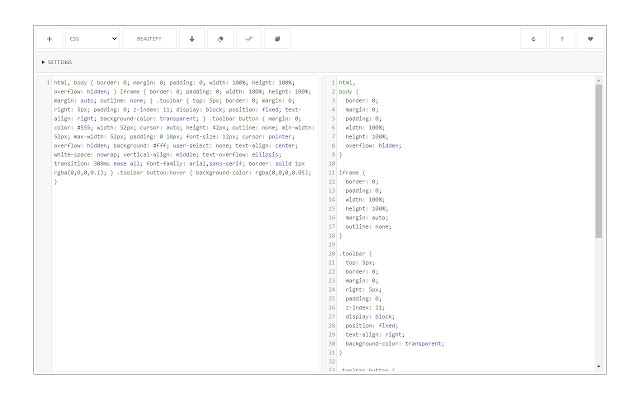 Code Beautifier (JS, CSS, HTML) chrome谷歌浏览器插件_扩展第4张截图