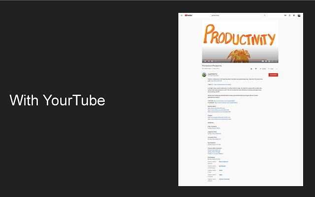 YourTube - Make Youtube Productive chrome谷歌浏览器插件_扩展第2张截图