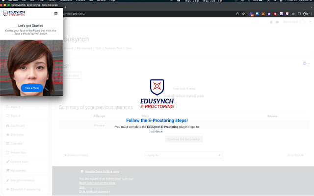 EduSynch E-Proctoring chrome谷歌浏览器插件_扩展第1张截图