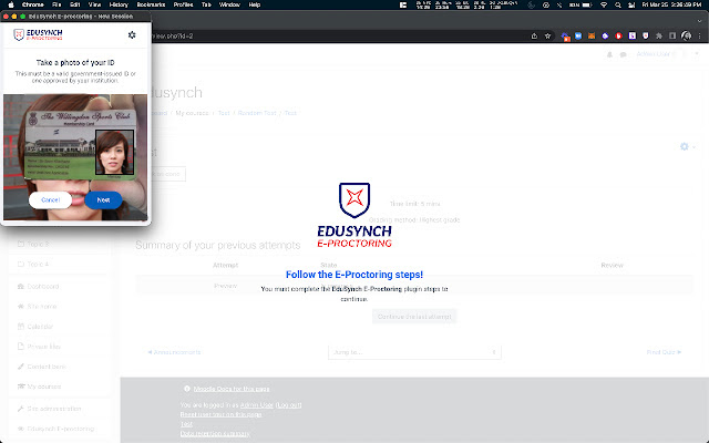 EduSynch E-Proctoring chrome谷歌浏览器插件_扩展第2张截图