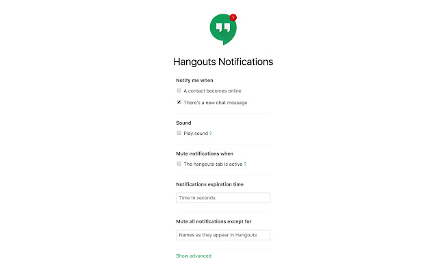 Hangouts Notifications chrome谷歌浏览器插件_扩展第1张截图