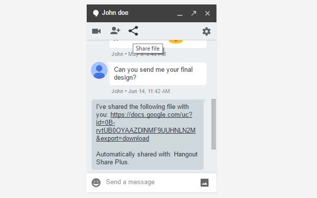 Hangout Share Plus beta chrome谷歌浏览器插件_扩展第1张截图