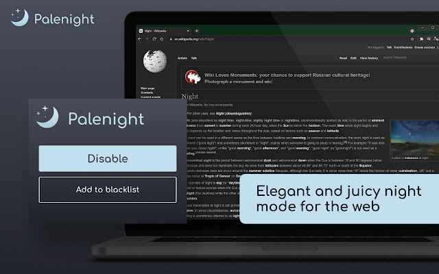 Palenight night mode chrome谷歌浏览器插件_扩展第1张截图