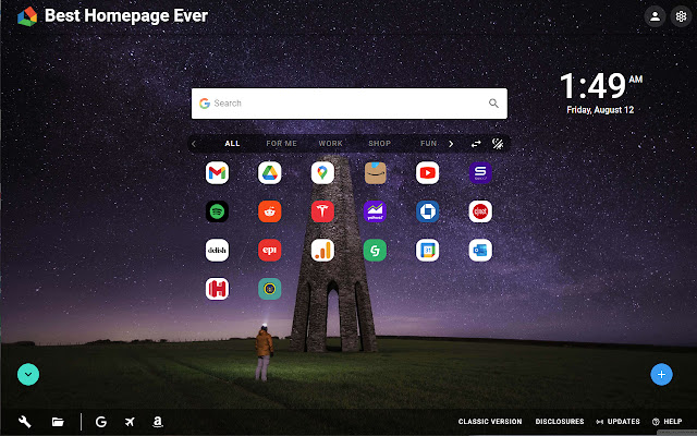 Best Homepage Ever - New Tab Quick Launch chrome谷歌浏览器插件_扩展第2张截图