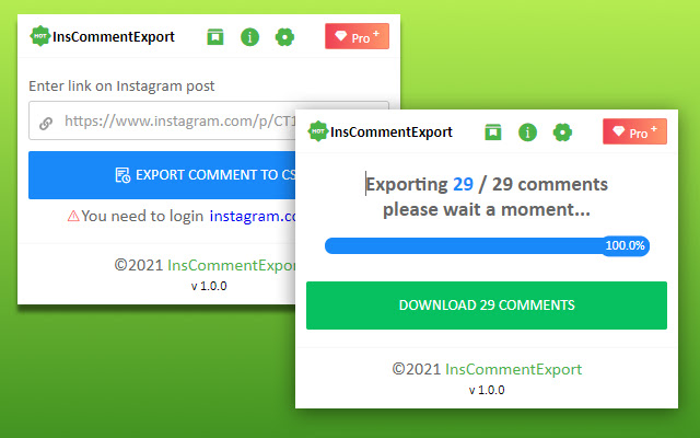 InsCommentExport-Download Instagram Comments chrome谷歌浏览器插件_扩展第3张截图