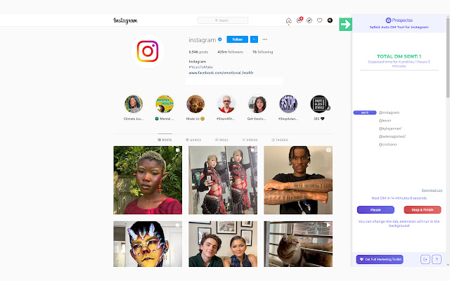 IG Auto Message Sender -Prospectss.com chrome谷歌浏览器插件_扩展第3张截图