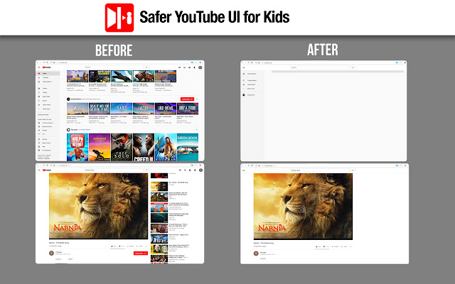 Safer YouTube UI for Kids chrome谷歌浏览器插件_扩展第1张截图