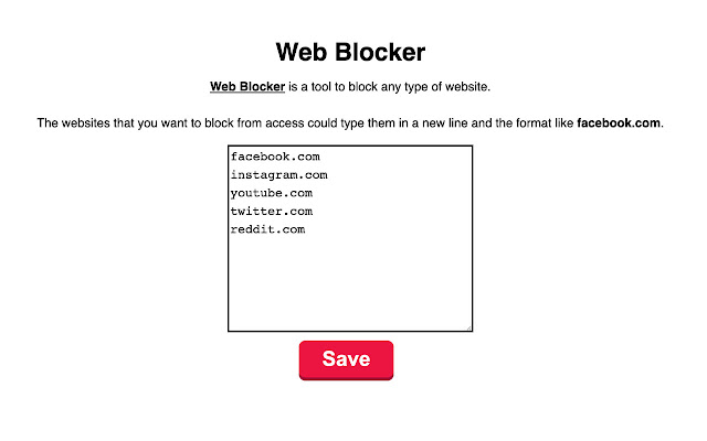 Web Blocker chrome谷歌浏览器插件_扩展第1张截图