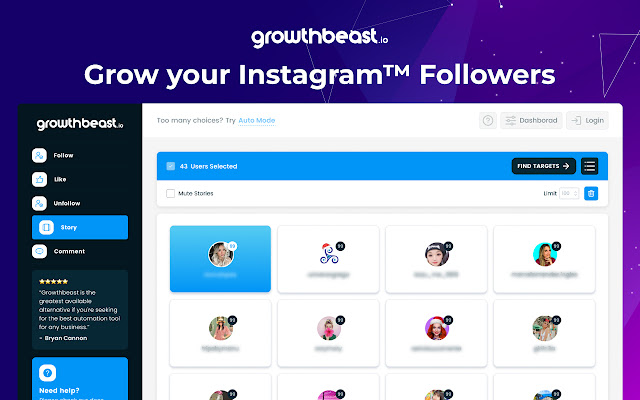 Growthbeast - Instagram Automation Tool chrome谷歌浏览器插件_扩展第4张截图