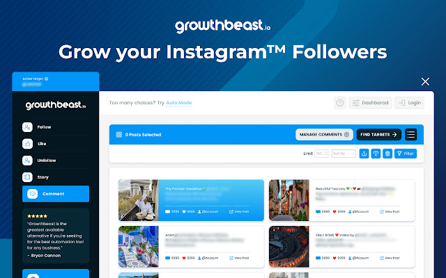 Growthbeast - Instagram Automation Tool chrome谷歌浏览器插件_扩展第5张截图