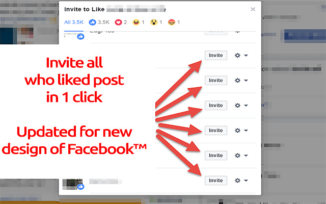 Invite all post likers for Facebook™ chrome谷歌浏览器插件_扩展第1张截图