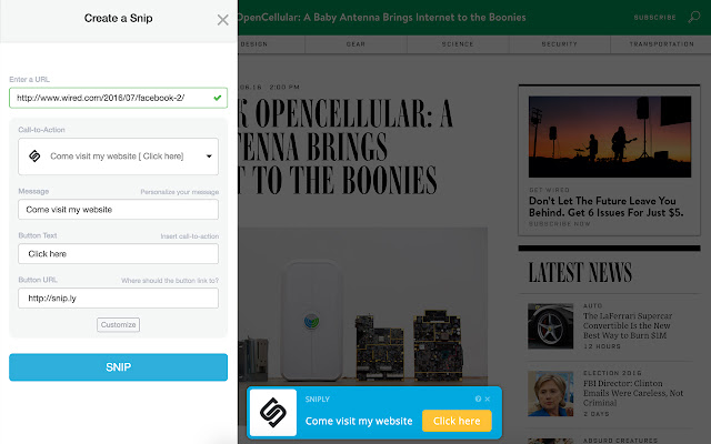 Sniply: Drive Conversion Through Content chrome谷歌浏览器插件_扩展第3张截图