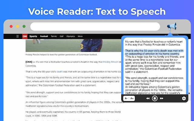 Text to Speech: Voice Reader TTS chrome谷歌浏览器插件_扩展第1张截图