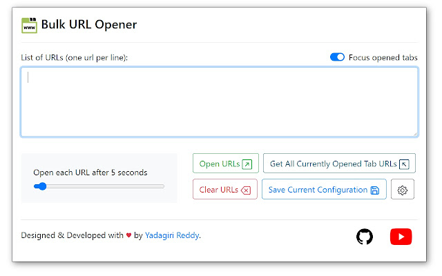 Bulk URL Opener chrome谷歌浏览器插件_扩展第1张截图