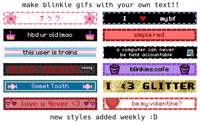 blinkie maker | blinkies.cafe chrome谷歌浏览器插件_扩展第1张截图