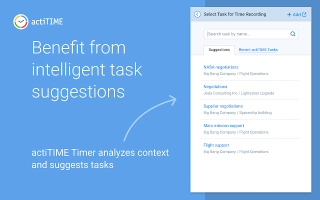 actiTIME Time Tracking & Project Management chrome谷歌浏览器插件_扩展第2张截图