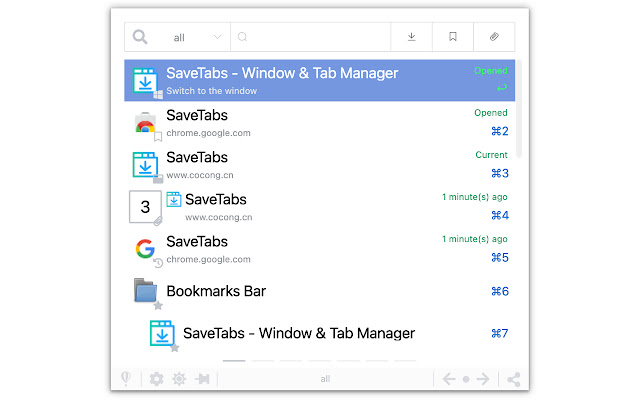 SaveTabs - 窗口标签管理器 chrome谷歌浏览器插件_扩展第2张截图