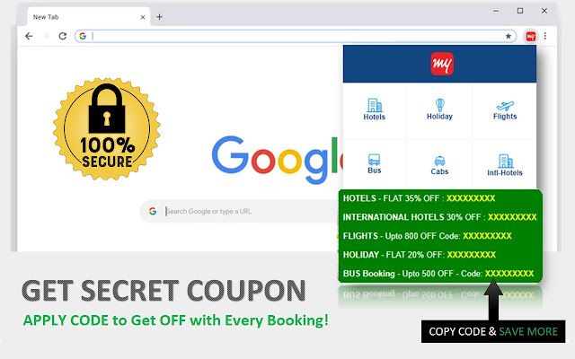 MakeMyTrip Browser Buddy chrome谷歌浏览器插件_扩展第1张截图