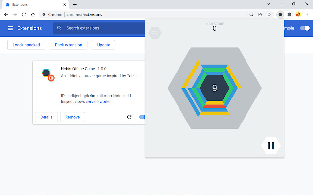 Hextris Offline Game chrome谷歌浏览器插件_扩展第1张截图