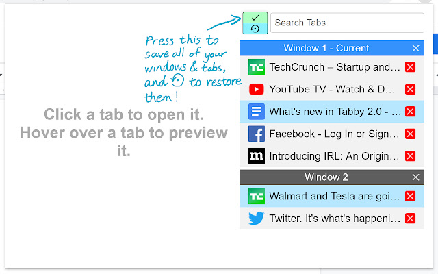 Tabby - Window and Tab Manager chrome谷歌浏览器插件_扩展第3张截图