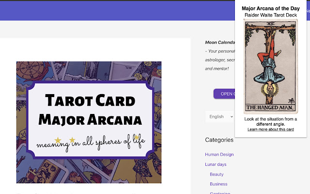 Tarot Arcana of the Day chrome谷歌浏览器插件_扩展第1张截图