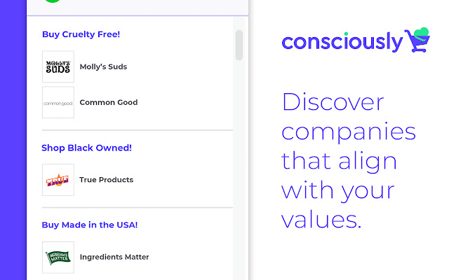 Consciously: Conscious Shopping Assistant chrome谷歌浏览器插件_扩展第4张截图