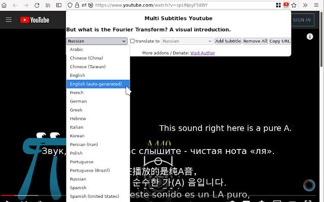 Multi Subsitles for Youtube chrome谷歌浏览器插件_扩展第1张截图