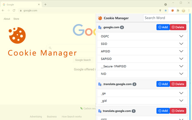 Cookie Manager - Cookie管理器 chrome谷歌浏览器插件_扩展第6张截图