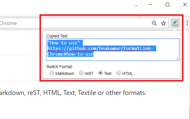 Format Link chrome谷歌浏览器插件_扩展第2张截图