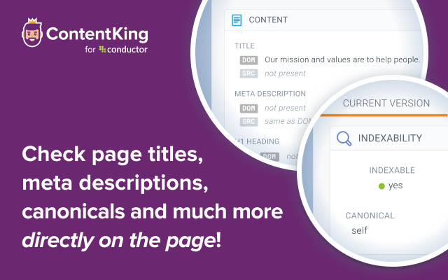 ContentKing: Real-time SEO auditing chrome谷歌浏览器插件_扩展第1张截图