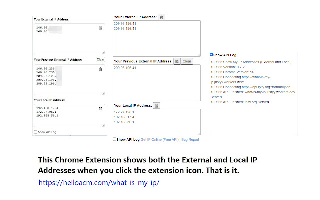 Show My IP Addresses (External and Local) chrome谷歌浏览器插件_扩展第1张截图