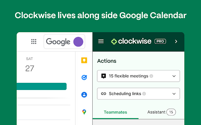 Clockwise: Time Management Calendar Assistant chrome谷歌浏览器插件_扩展第1张截图