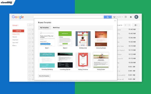 Gmail™ Email Templates by cloudHQ chrome谷歌浏览器插件_扩展第2张截图