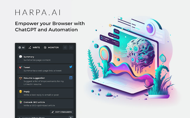 HARPA AI | Monitor, Extract, Automate chrome谷歌浏览器插件_扩展第1张截图