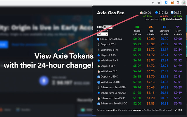 Axie Live Extension chrome谷歌浏览器插件_扩展第1张截图