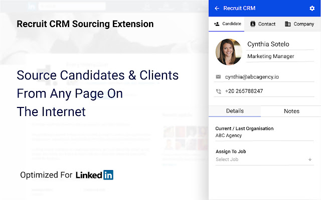 Recruit CRM Sourcing Extension chrome谷歌浏览器插件_扩展第2张截图