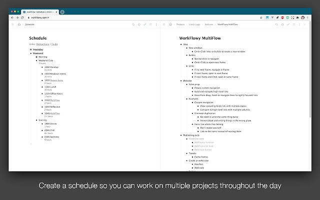 WorkFlowy MultiFlow chrome谷歌浏览器插件_扩展第2张截图