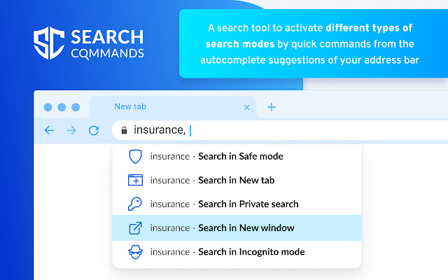 Search Commands chrome谷歌浏览器插件_扩展第1张截图