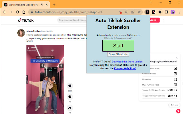 Auto TikTok Scroller chrome谷歌浏览器插件_扩展第1张截图
