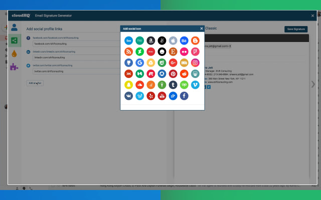 Free Email Signature Generator by cloudHQ chrome谷歌浏览器插件_扩展第3张截图