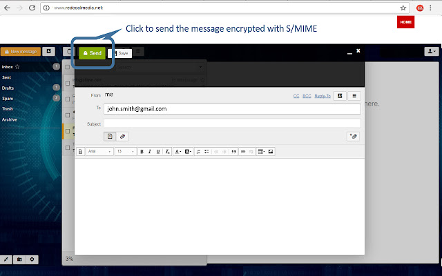 Encrypt any email with CipherMail chrome谷歌浏览器插件_扩展第2张截图