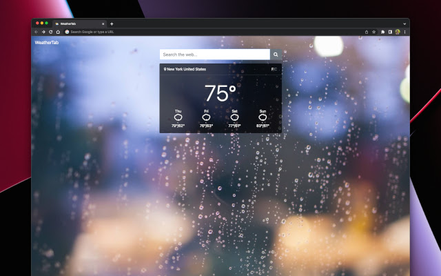 Weather Tab chrome谷歌浏览器插件_扩展第1张截图