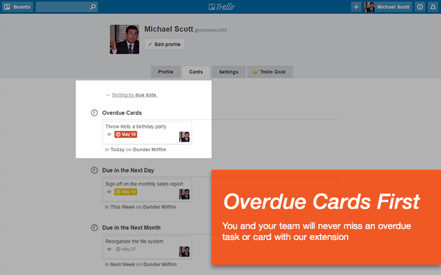 Overdue Trello Cards First! chrome谷歌浏览器插件_扩展第2张截图