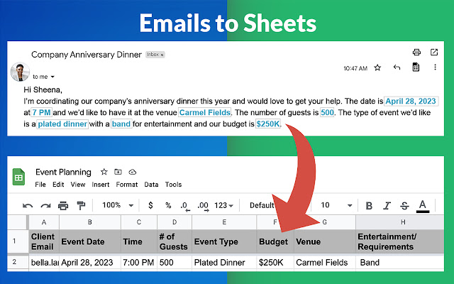 Export Emails to Google Sheets by cloudHQ chrome谷歌浏览器插件_扩展第1张截图