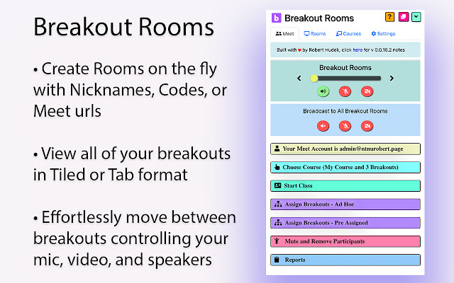 Google Meet Breakout Rooms by Robert Hudek chrome谷歌浏览器插件_扩展第3张截图