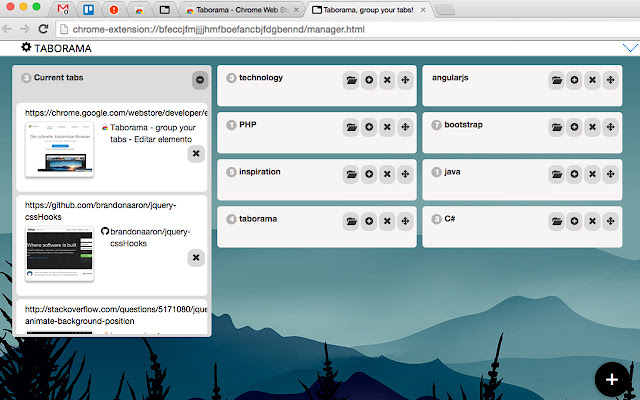 Taborama - group your tabs chrome谷歌浏览器插件_扩展第1张截图