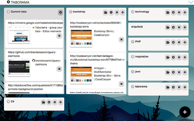 Taborama - group your tabs chrome谷歌浏览器插件_扩展第2张截图
