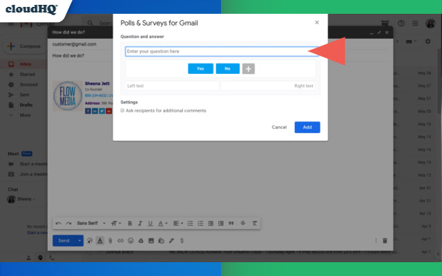 Gmail Free Online Polls & Surveys by cloudHQ chrome谷歌浏览器插件_扩展第2张截图