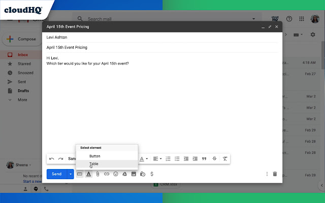 Gmail Tables by cloudHQ chrome谷歌浏览器插件_扩展第2张截图